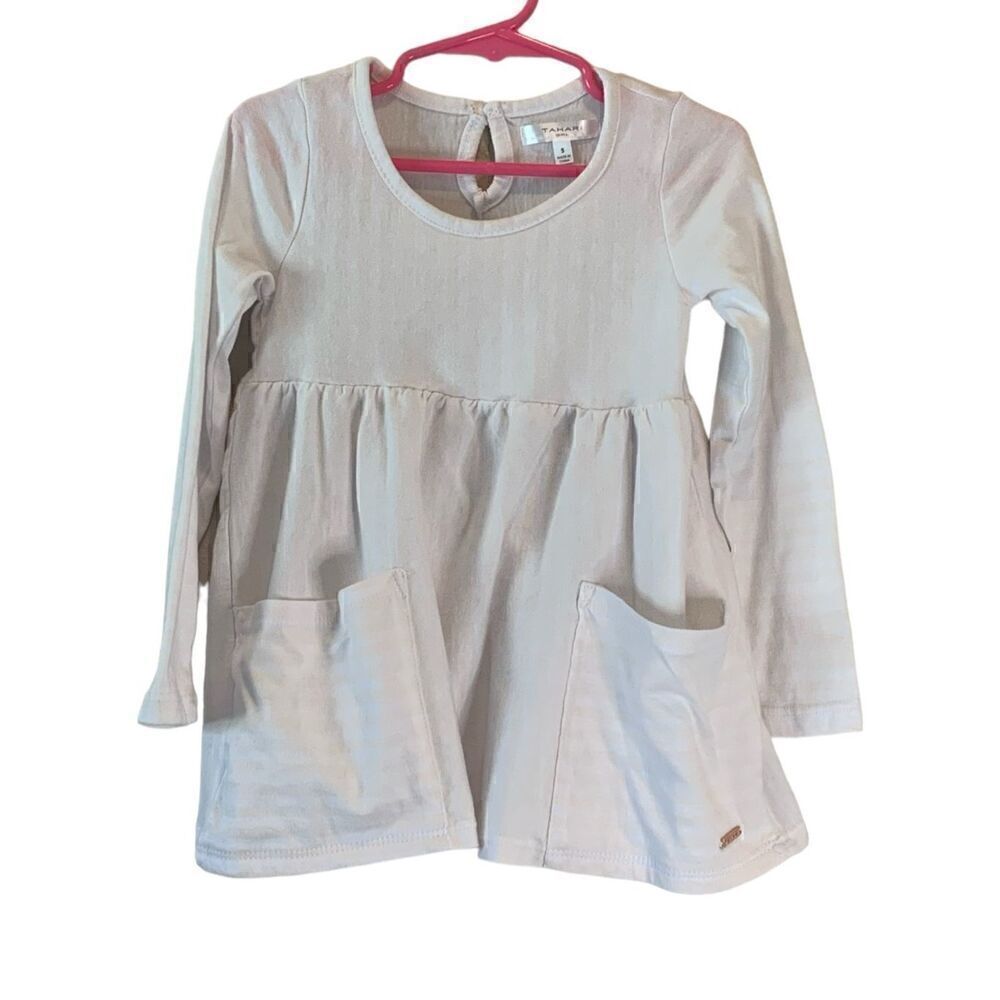Tahari Childs Top/Dress Striped Pockets Size 5